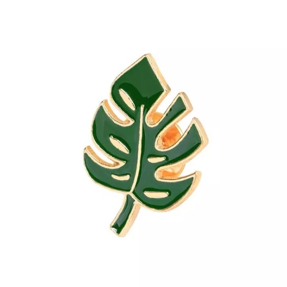 Jewelry - 5/$20 Tropical Green Leaf Enamel Brooch Pin